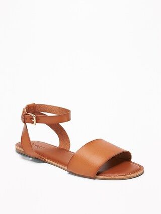 Faux-Leather Ankle-Strap Sandals for Women | Old Navy US
