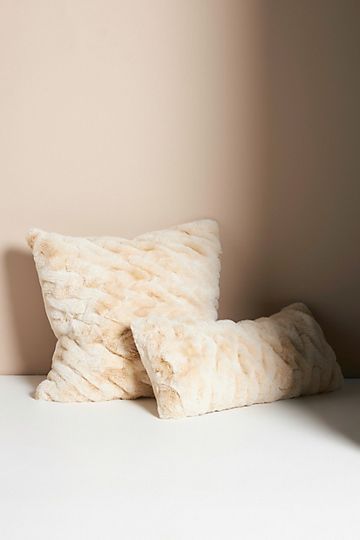 Luxe Dyed Faux Fur Pillow | Anthropologie (US)