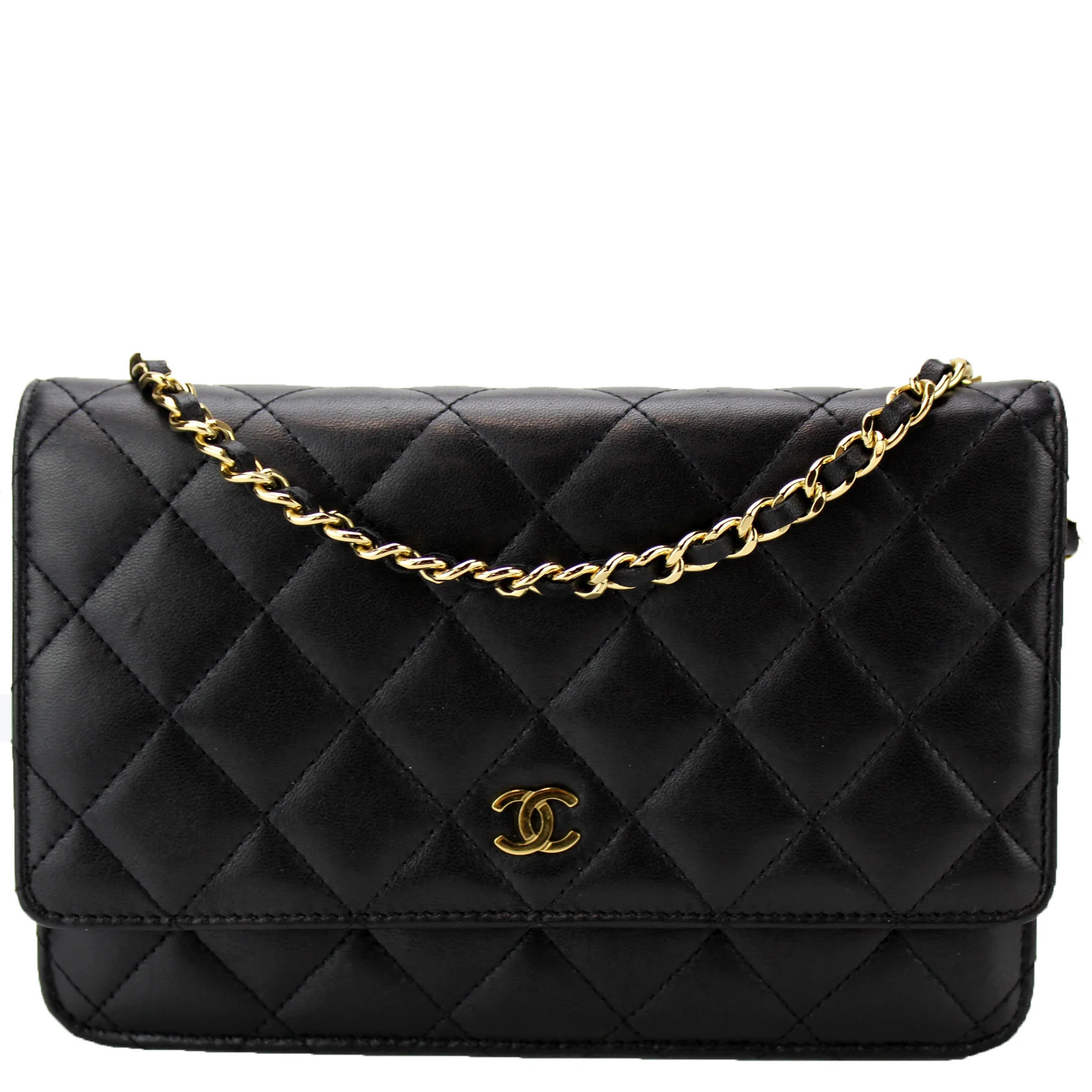 Wallet on a Chain Quilted Lambskin (PL1) | Keeks Designer Handbags