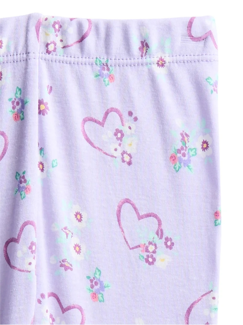 Wonder Nation Toddler Girls Short Sleeve Top, Pants and Shorts Pajama Sleep Set, 3-Piece, Sizes 1... | Walmart (US)