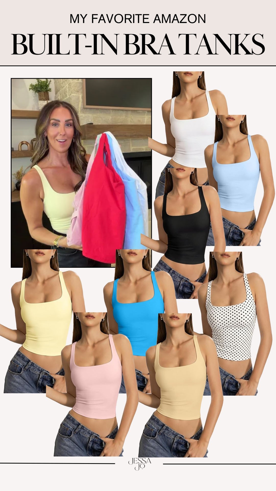 Amazon finds. Amazon fashion. Amazon built in bra tank. Trendy summer style. Summer staple tank top.

#LTKootd #LTKSeasonal #LTKgrwm