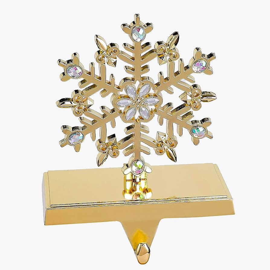 Amooca Christmas Stocking Holders Non-Slip Metal Hooks Fireplace Mantle Stocking Hanger for Chris... | Amazon (US)