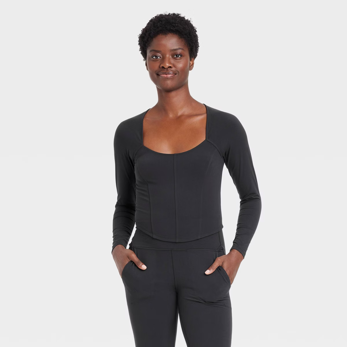Women's Everyday Soft Cropped Long Sleeve Top - All In Motion™ | Target