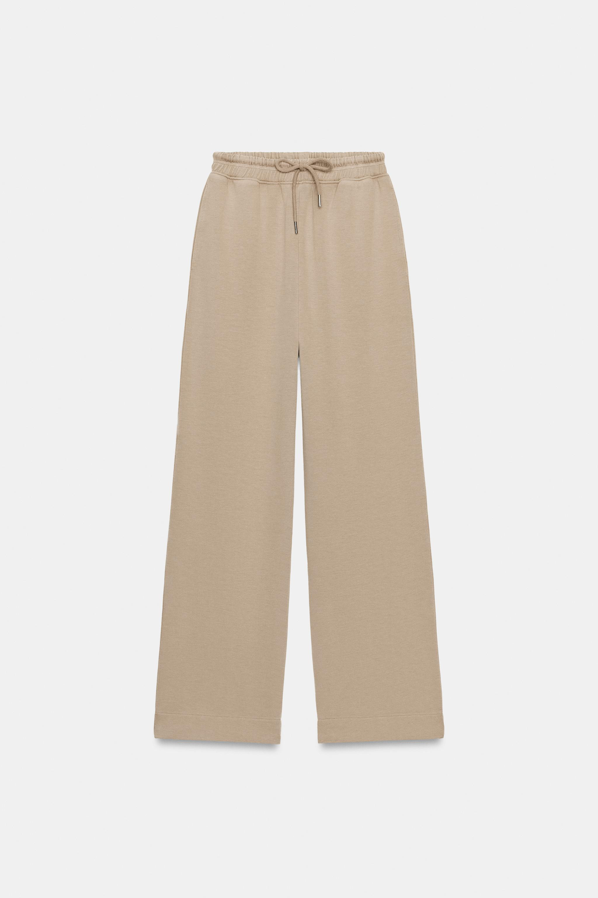 WASHED EFFECT INTERLOCK PANTS | Zara US