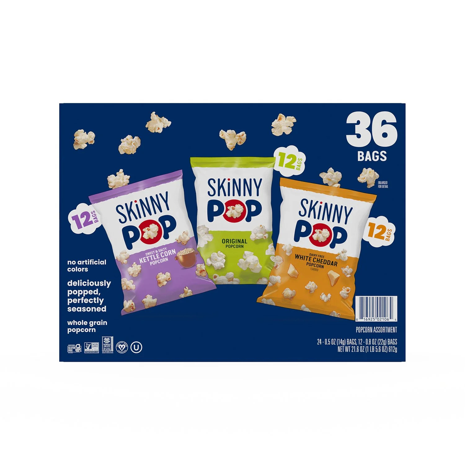 SkinnyPop Variety Snack Pack Popcorn, 0.5 oz., 36 pk. | Sam's Club