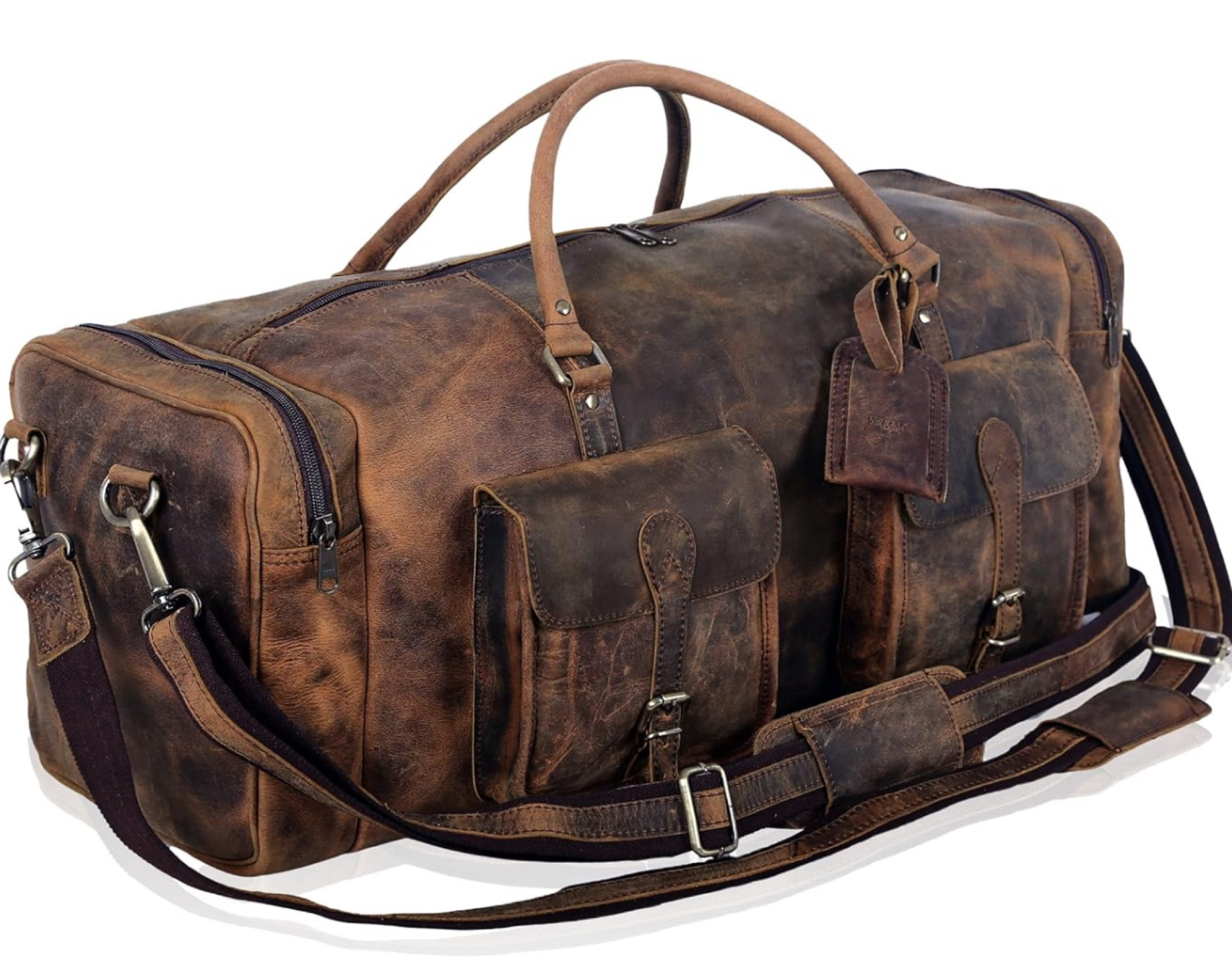 KomalC 28 inch Duffel Bag Travel Sports Overnight Weekend Leather Duffle Bag for Gym Sports Cabin Holdall bag (Distressed Brown)

#LTKMens #LTKTravel #LTKItBag