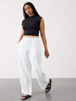 Retreat Linen High Rise Wide Leg Pant | Athleta