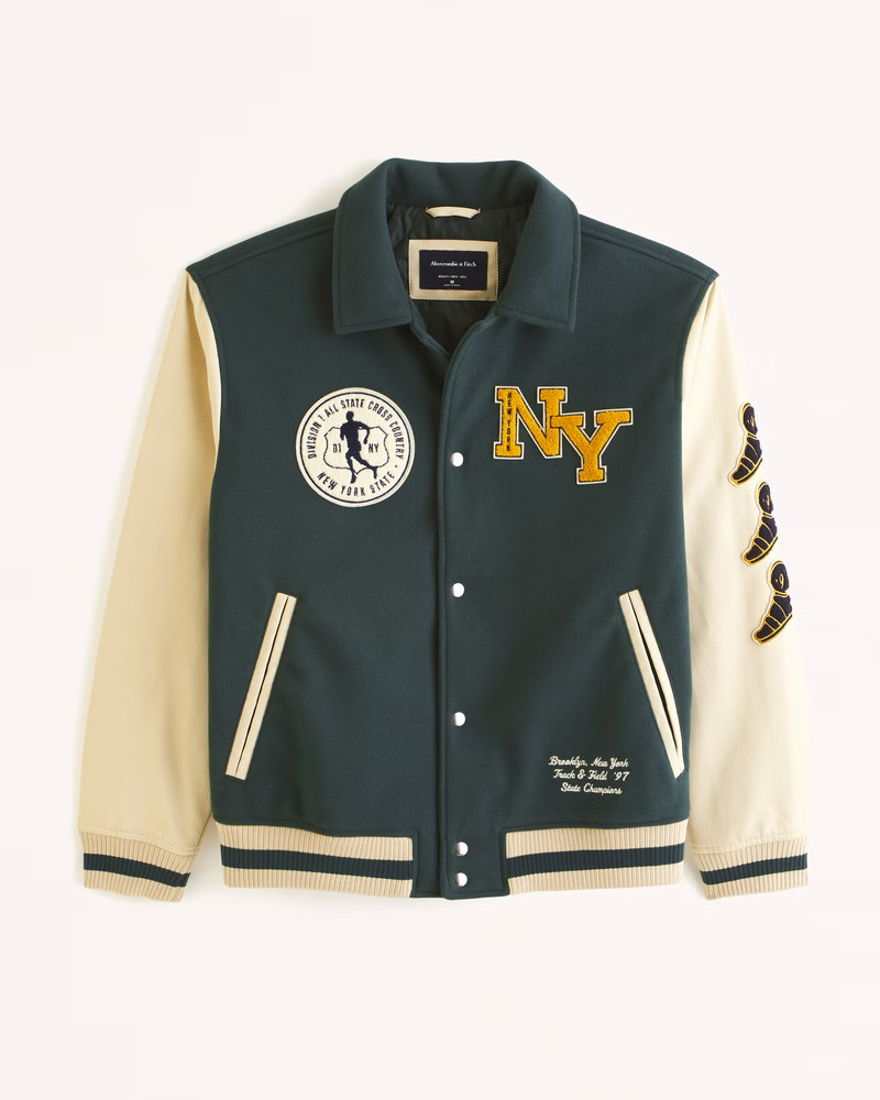 Varsity Bomber Jacket | Abercrombie & Fitch (US)