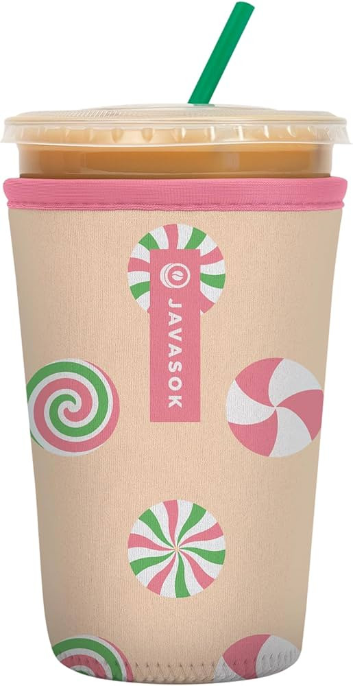 Sok It Java Sok Iced Coffee & Cold Soda Insulated Neoprene Cup Sleeve (Candy Lane, Medium: 22-28o... | Amazon (US)