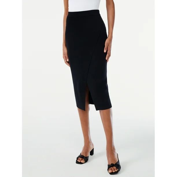 Scoop Women's Slit Midi Skirt - Walmart.com | Walmart (US)