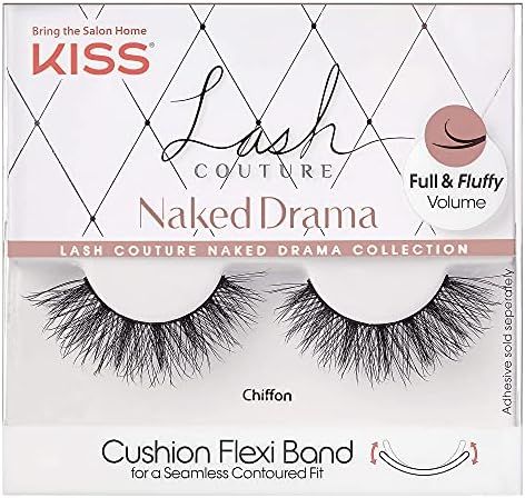 KISS Lash Couture Naked Drama Collection, Full & Fluffy Volume 3D Faux Mink False Eyelashes, Cush... | Amazon (US)