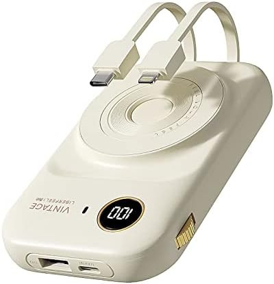 Portable Power Bank Fast Charging 10000Mah Wireless Portable Charger Built in Cables, USB-C Battery  | Amazon (US)