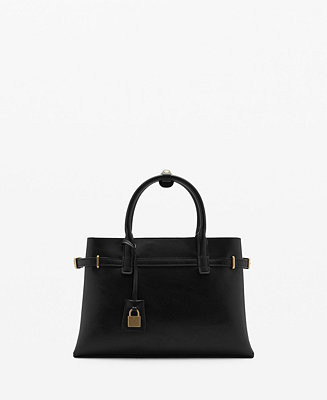 Mango Women's Padlock Detail Shopper Bag - Macy's | Macy's