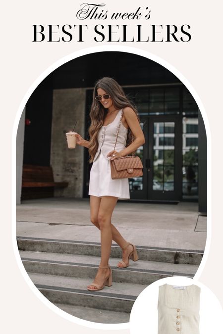Obsessed with this linen vest!! Such a great piece for summer!
Summer fashion, summer outfit, neutral outfit, summer style, white shorts, neutral sandals 

#LTKitbag #LTKSeasonal #LTKshoecrush