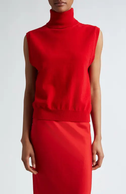 Róhe Sleeveless Turtleneck Sweater in Bright Red at Nordstrom, Size 6 Us | Nordstrom