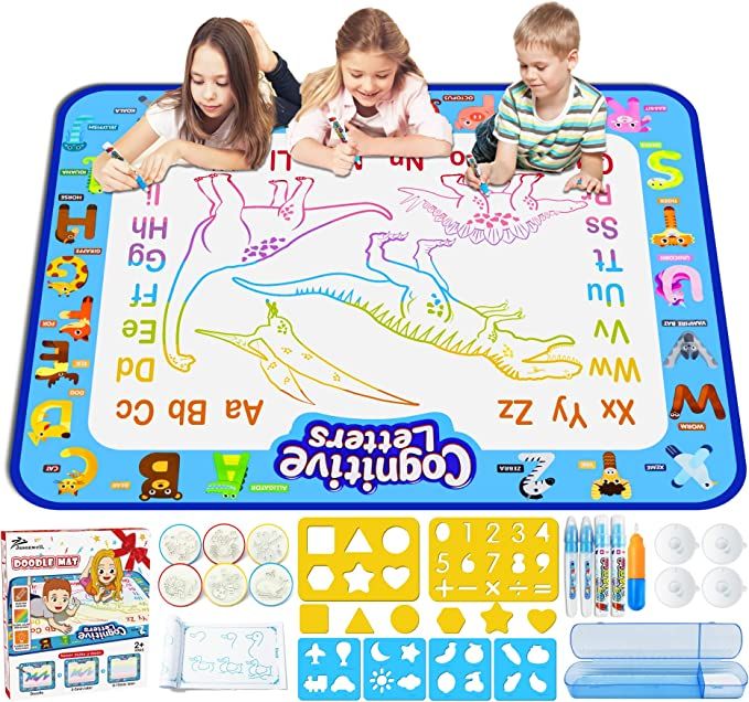 Amazon.com: Jasonwell Aqua Magic Doodle Mat 40 X 32 Inches Extra Large Water Drawing Doodling Mat... | Amazon (US)