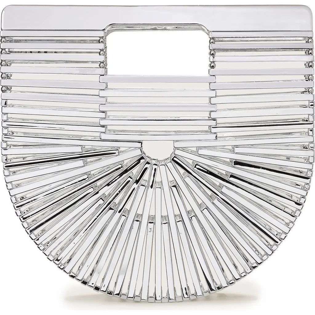 Cult Gaia Mini Ark Top Handle Handbag in Shiny Silver at Nordstrom Rack | Nordstrom Rack