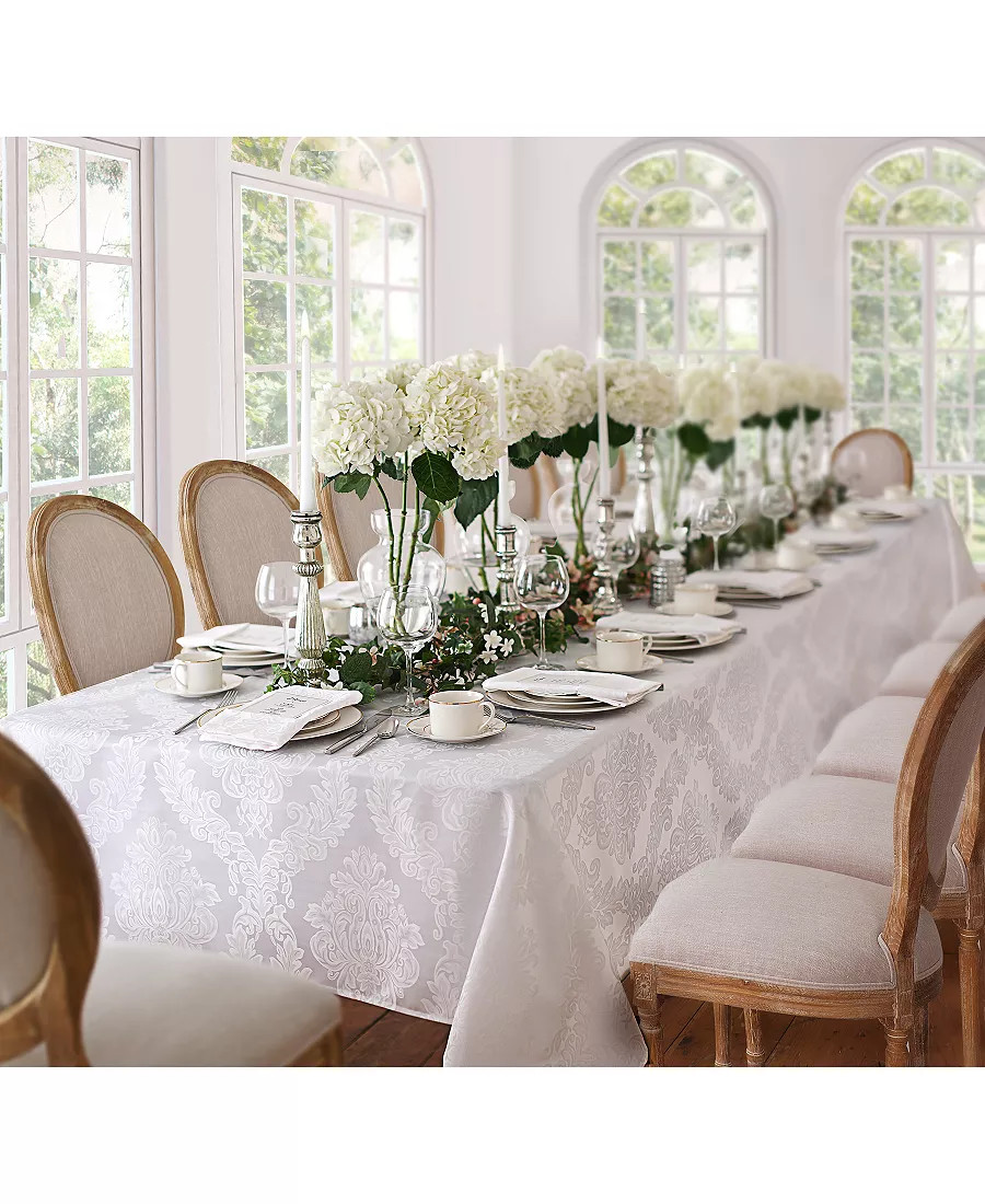 Elrene Barcelona Damask 60" x 102" Oblong Tablecloth | Macy's