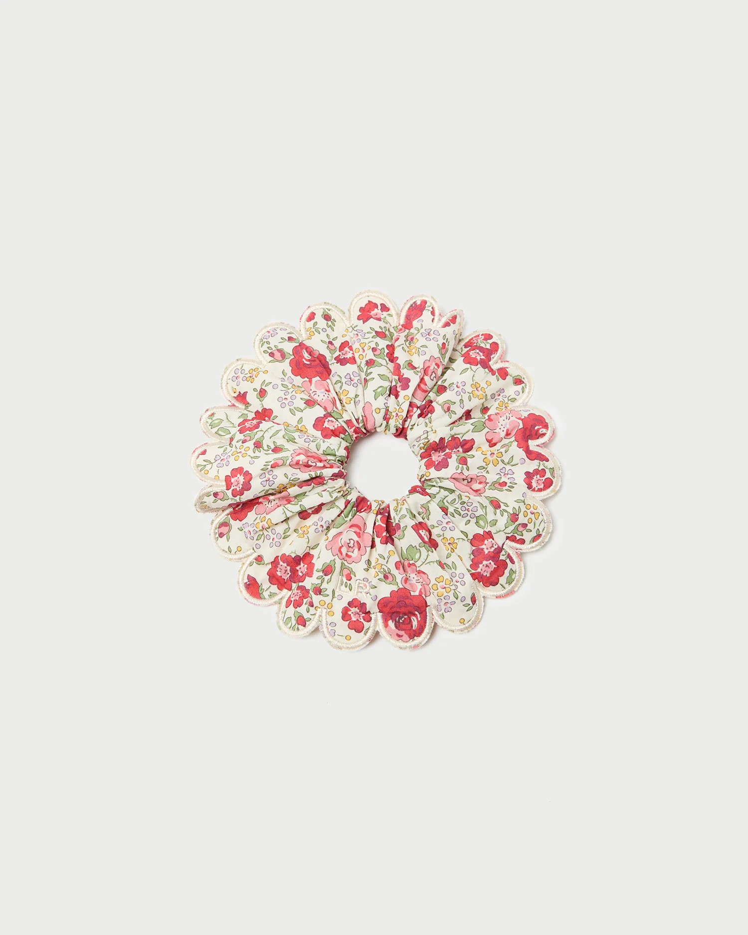 Frankie Red Floral Scallop Scrunchie | Loeffler Randall