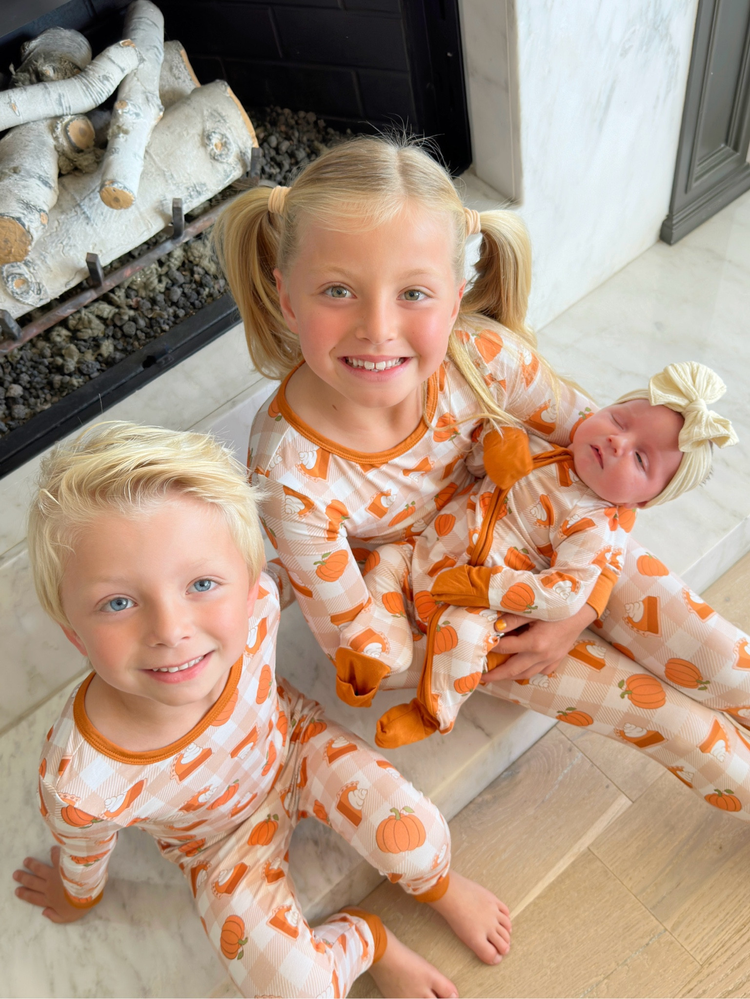 My three little pumpkins, all snuggled up and ready to melt my heart! Fall just got a whole lot cuter with these three. 🍂🧡 #MyLittlePumpkins #SiblingLove #FallVibes#FallFavorites #FamilyMoments #PumpkinPatchKids #FallMagic #CutestCrew #FallSnuggles #FamilyJoy

#LTKSeasonal #LTKBaby #LTKFamily