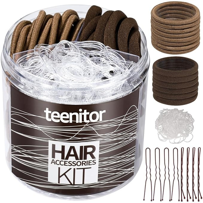 Teenitor Hair Accessories Kit for Woman & Girls: 500pcs Elastic Hair Bands; 30pcs Ponytail Holder... | Amazon (US)