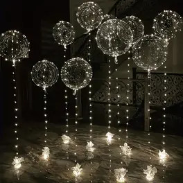10pcs LED Glow Bobo Balls - Transparent, Cool White Light for Birthday, Wedding, Anniversary, Val... | Temu Affiliate Program