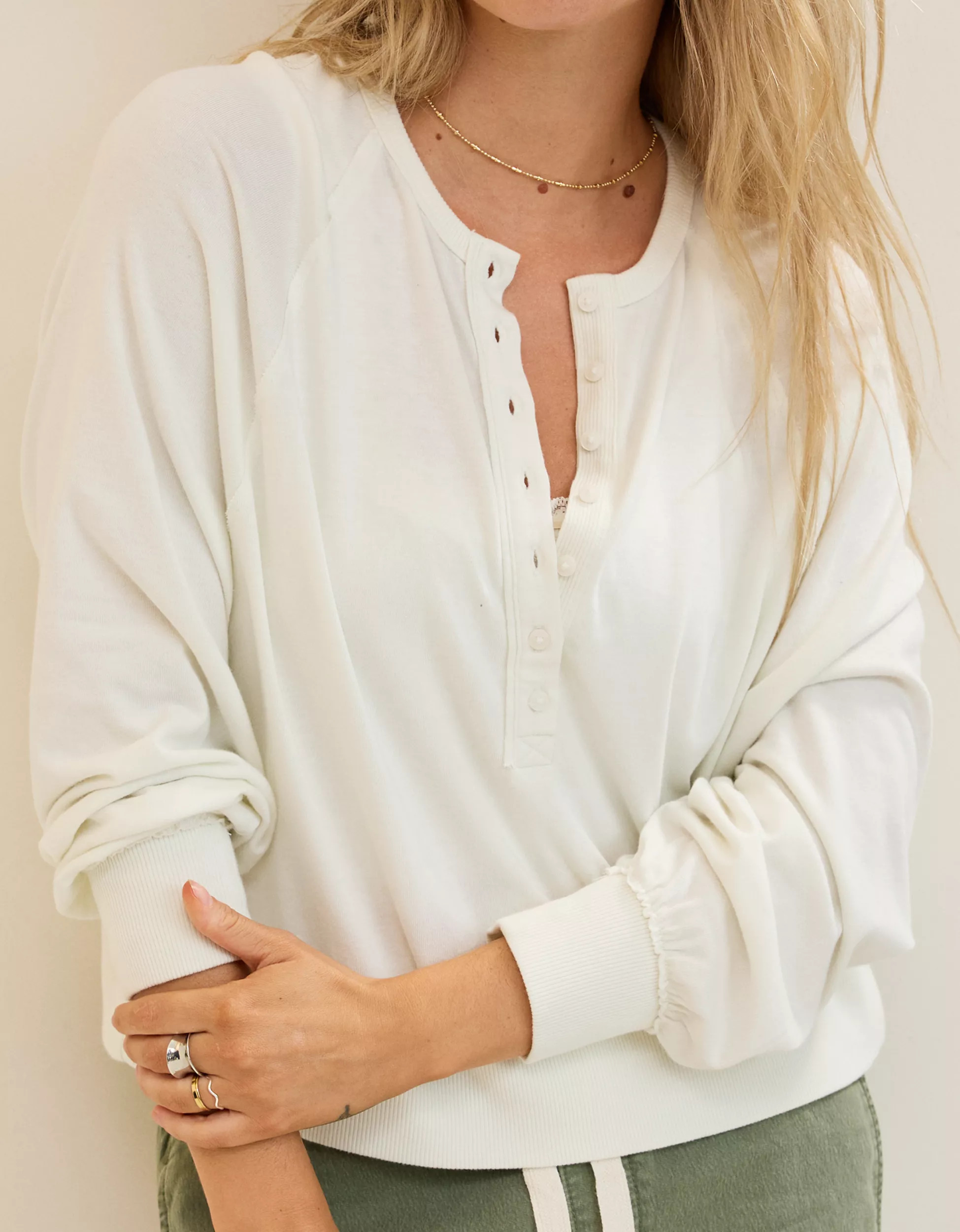 Aerie Happy Snit Henley T-Shirt | Aerie