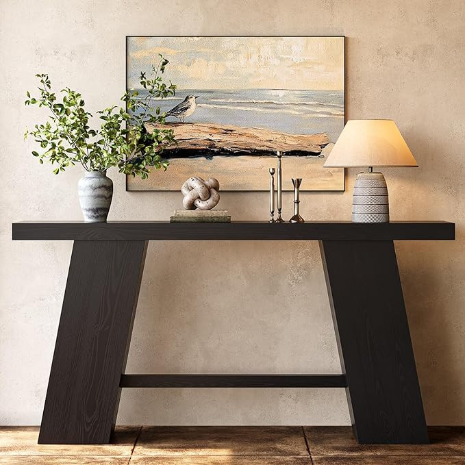 LITTLE TREE 70.8-Inch Long Black Console Table for Entryway, Narrow Modern Sofa Table for Entry, ... | Amazon (US)