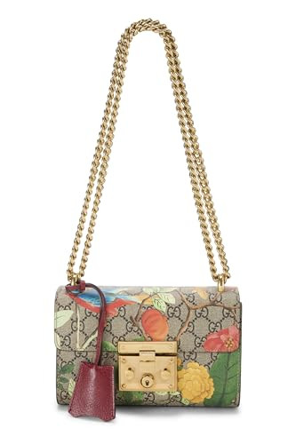 Gucci, Pre-Loved Multicolor GG Supreme Canvas Tian Padlock Shoulder Bag, Multi | Amazon (US)