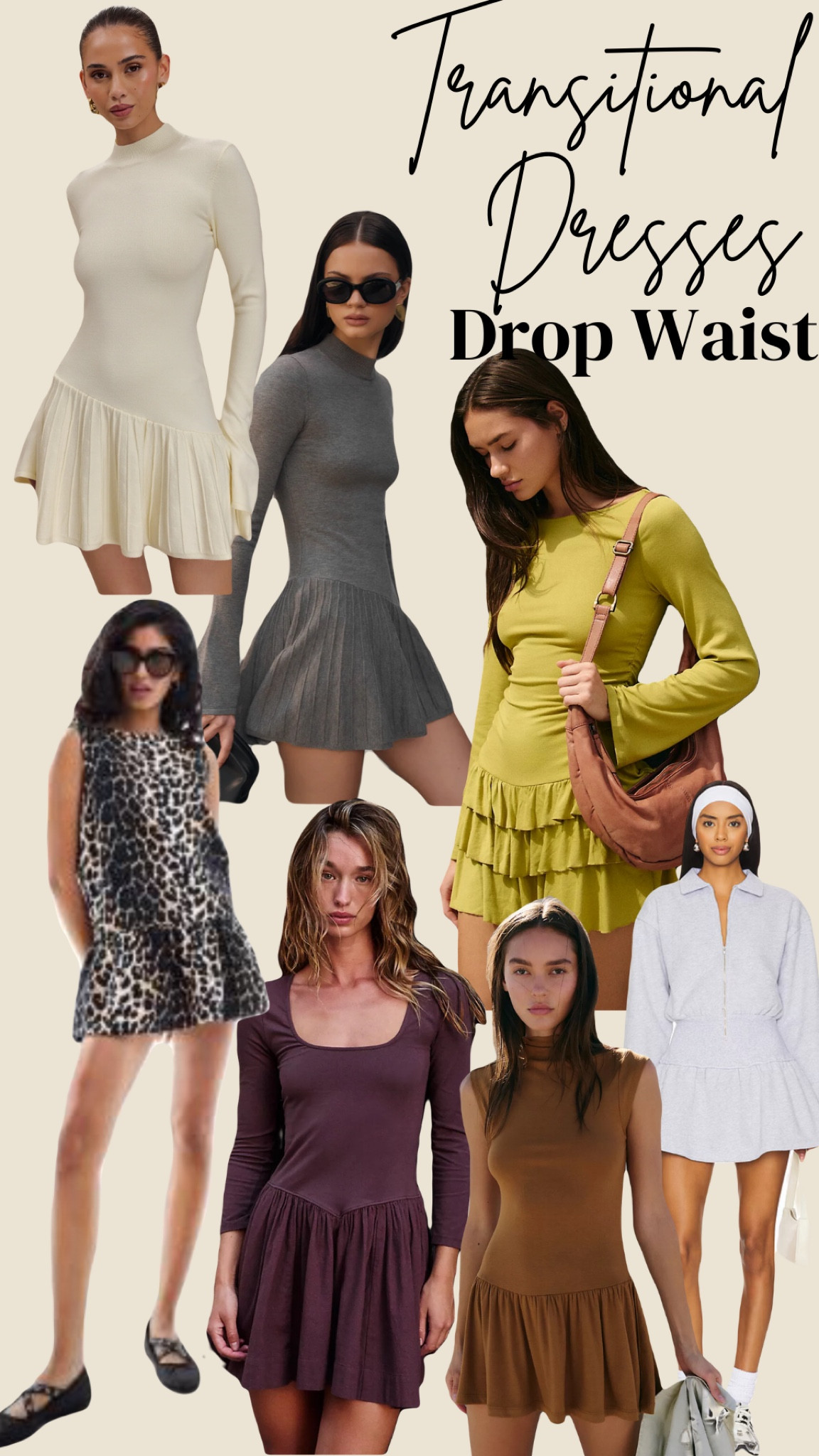 Transitional dresses: drop waist silhouette. Ultra flattering. Pair with boots or ballet flats to complete your look. Layer with  suede or denim jacket. 

#LTKStyleTip #LTKSaleAlert #LTKFindsUnder100