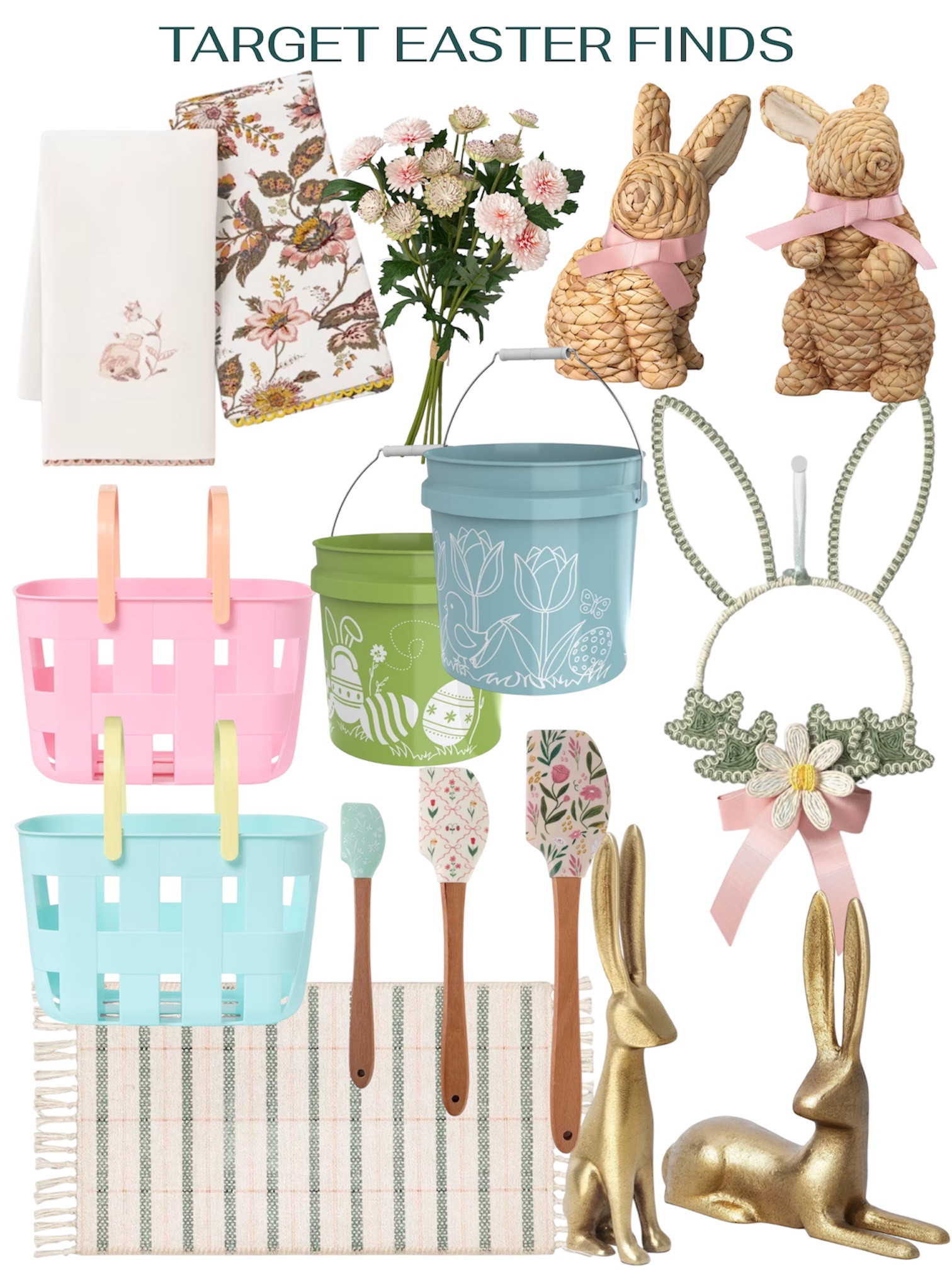 Target Easter finds: bunny decorations, Easter floral arrangements, kitchen essentials, Easter baskets and door mats. 



Easter decor, Easter bunny, Easter wreath 

#LTKSeasonal #LTKSpringSale #LTKHome