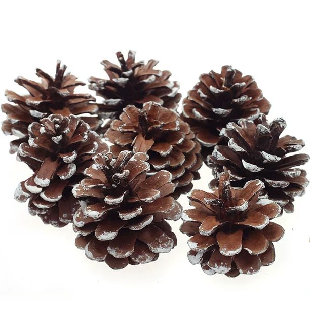 8Pcs Snow Pinecone Ornaments Christmas Tree Baubles Pine Cones Decorations - Walmart.com | Walmart (US)