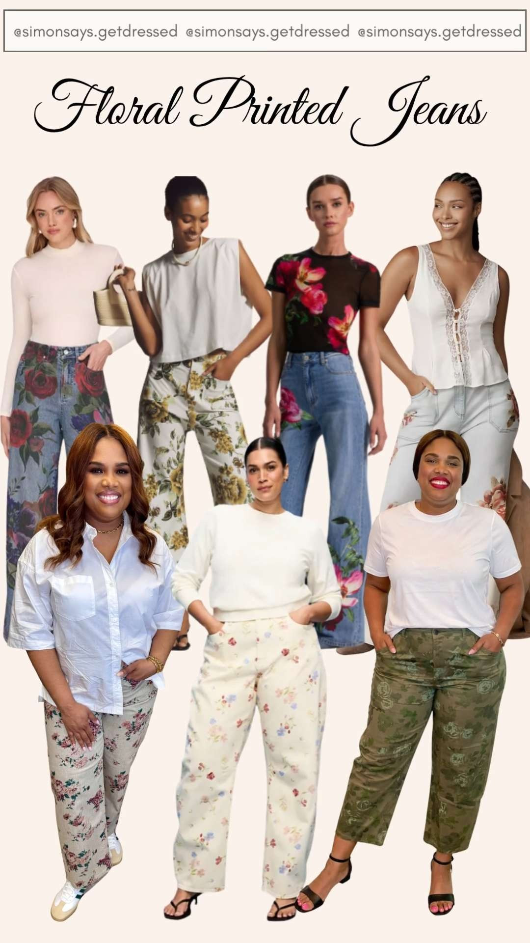 Floral printed jeans are having a moment 🌸👖 From bold blooms to subtle prints, this trend adds instant personality to your everyday denim—just pair with a simple top and you’re set. 

Hit the bell in my LTK 🔔 (top right) so you get all the exclusives first! #LTKootd 

 