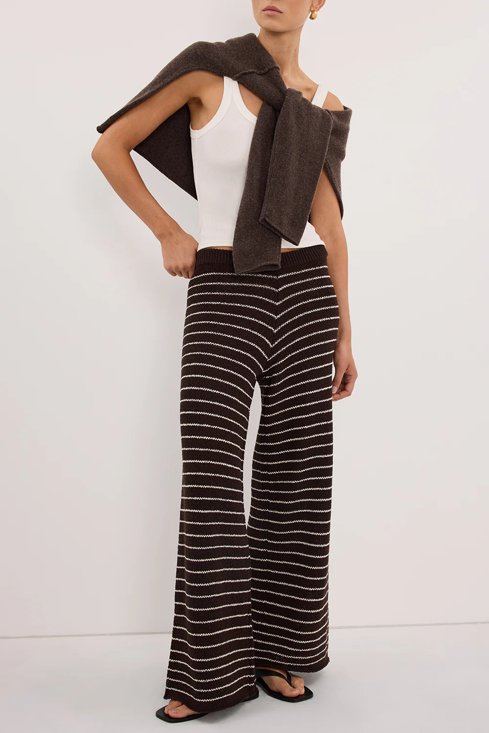 ASPEN CHOC STRIPE KNIT PANT | DISSH