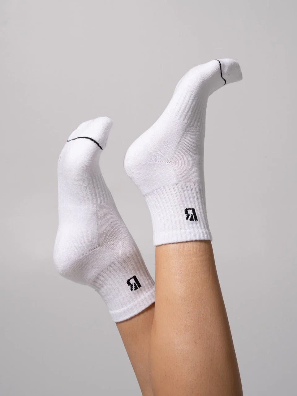 3 Pack Quarter Crew Socks - White | Buffbunny Collection