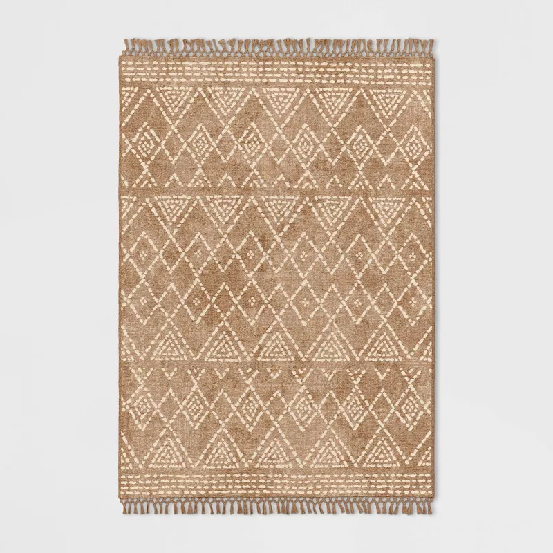 Geometric Outdoor Rug Tonal Linen - Threshold™ | Target