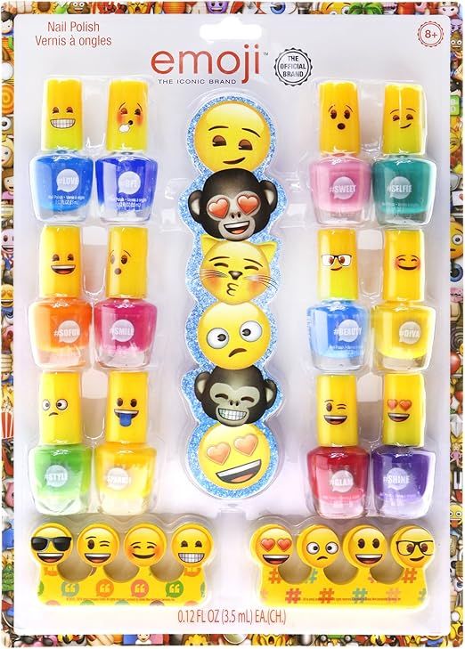TownleyGirl Emoji 12 Pack Nail Polish with File Set | Amazon (US)
