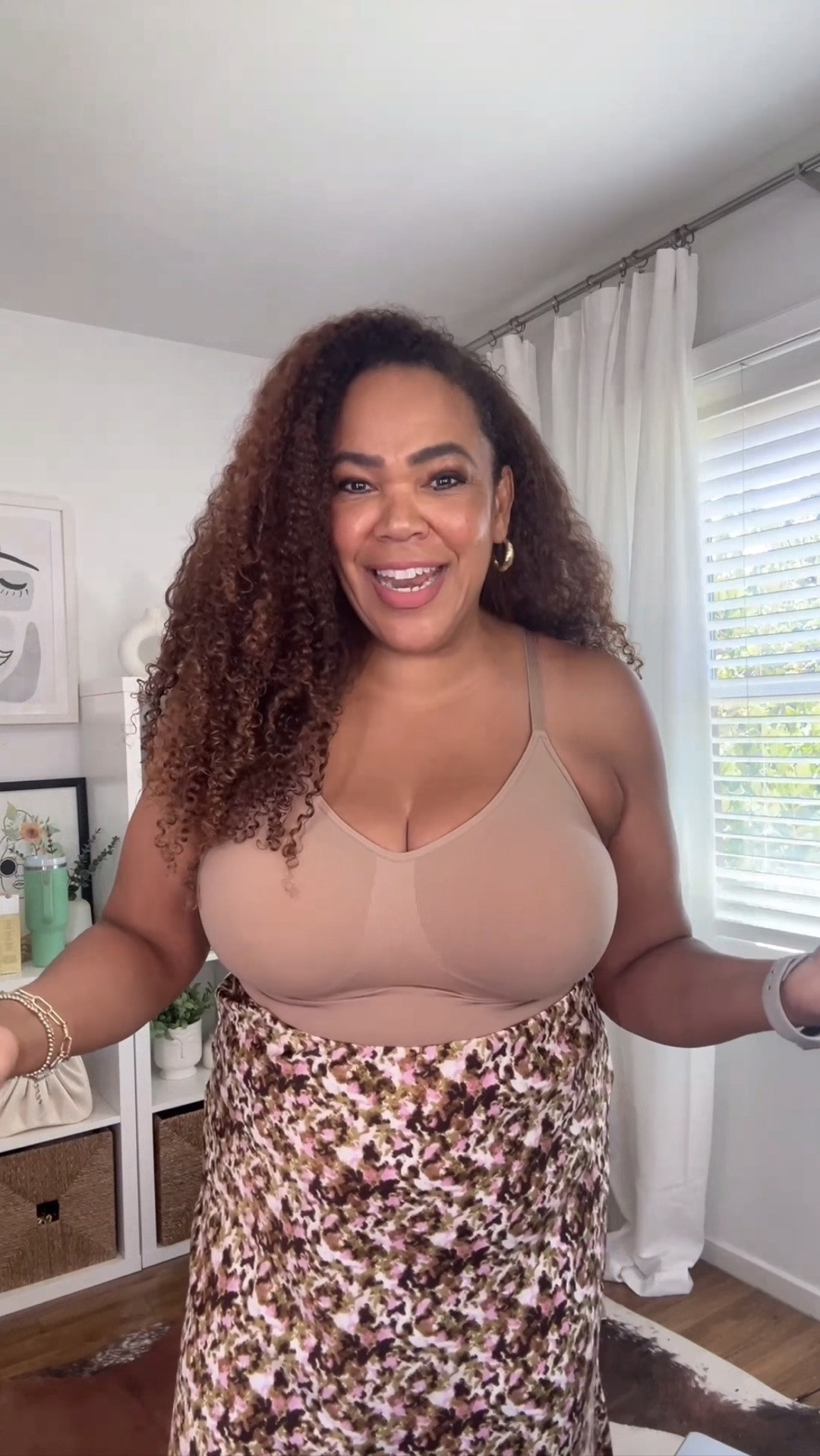 I thought this outfit was so cute. Bodysuit size 2xl, skirt large. 

This is from my weekly styling and shopping 🛒 @amazonlive livestream show 📺 on my @amazon storefront.  I share styling tips, deals, and exclusive promo codes. Go to the link 🔗 in bio to follow me on Amazon and to get notifications of when I go live!

#LTKootd #LTKMidsize #LTKOver40