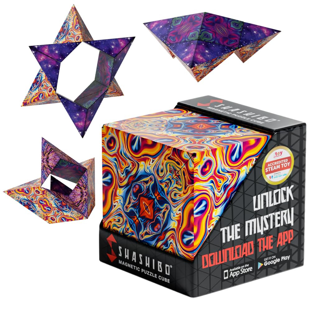 Shashibo Shape Shifting Box - Award-Winning Fidget Toy w/ 36 Rare Earth Magnets - Fidget Cube Tra... | Amazon (US)