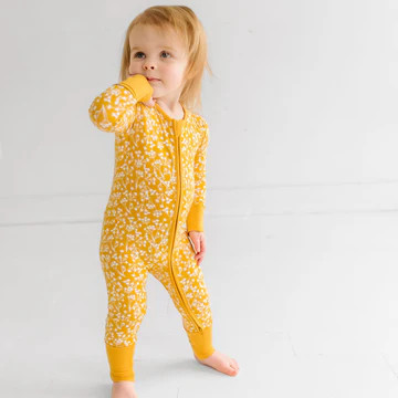 Golden Poppies Bamboo Viscose Zippy | Little Sleepies