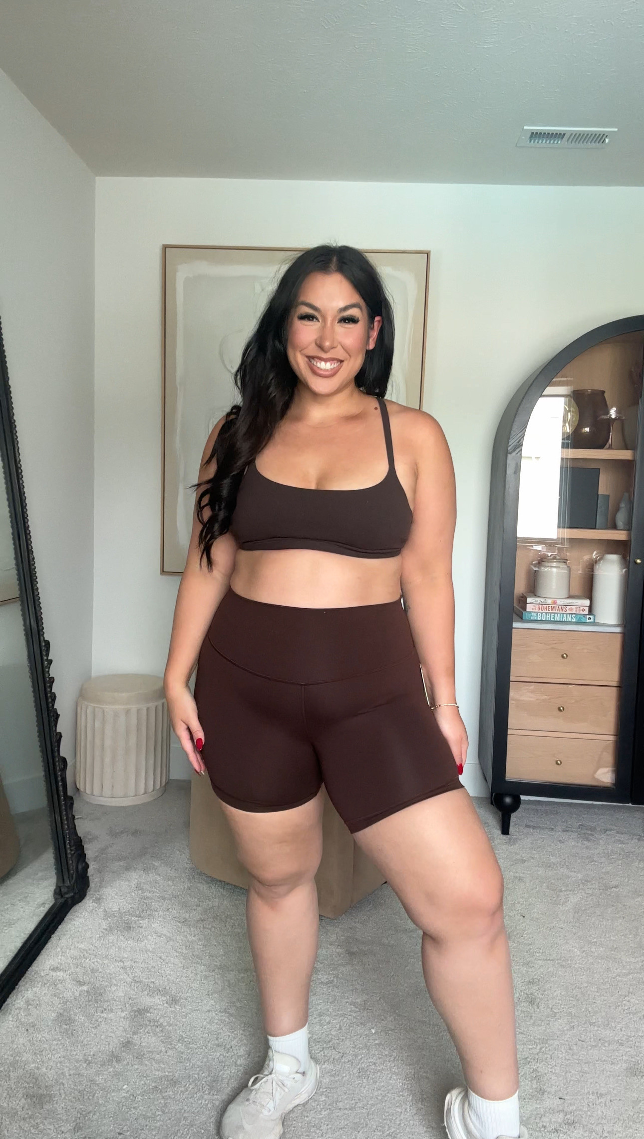 Midsize workout outfit! Wearing a size 12 top and bottom! 
-
-
-
workout set, colorful workout outfit, strength training outfit, biker shorts, running outfit


#LTKActive #LTKStyleTip #LTKMidsize