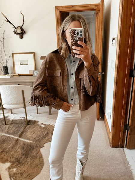 Suede fringe jacket from Nordstrom size small, western inspired outfit 

#LTKStyleTip