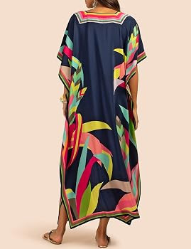 Bsubseach Women Plus Size Kaftan Dress Swimsuit Cover Up Caftan Maxi Beach Dresses Cover Ups | Amazon (US)