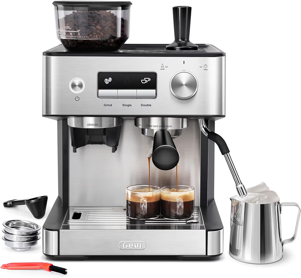 Gevi Espresso Machine with Grinder & Milk Frother, 20 Bar Professional Coffee Maker for Home, Rem... | Amazon (US)