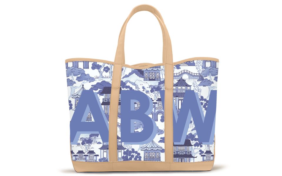 St. Charles Yacht Tote - Caitlin Wilson Monogram Stripe | Barrington Gifts