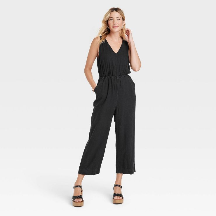 Women's Sleeveless Linen Jumpsuit - Universal Thread | Target