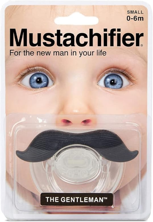 Hipsterkid Mustachifier Pacifier 0-6 Months | BPA-Free, Orthodontic Silicone Nipple | Cute, Funny... | Amazon (US)
