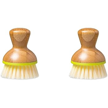 Full Circle Bubble Up Bamboo Dish Brushes – Ergonomic Palm Scrubbers with Handle for Kitchen Cl... | Amazon (US)