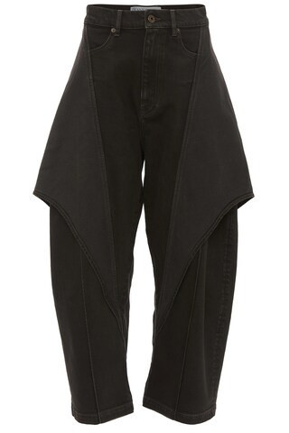 JW Anderson Cropped Sculptural Leg Jeans in Grey | FWRD 