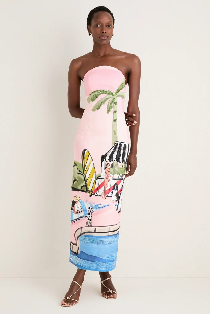 Riveria Print Ava Bustier Maxi Dress | Tuckernuck (US)